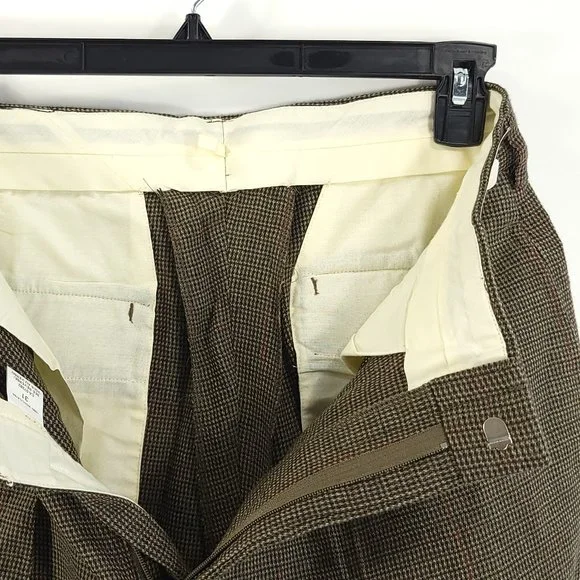 Vtg Polo Ralph Lauren Pants Men's 31x36 Wool Multicolor Stewart Sport Trousers - Picture 8 of 12